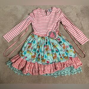 Pink and Blue Kids Formal Dress